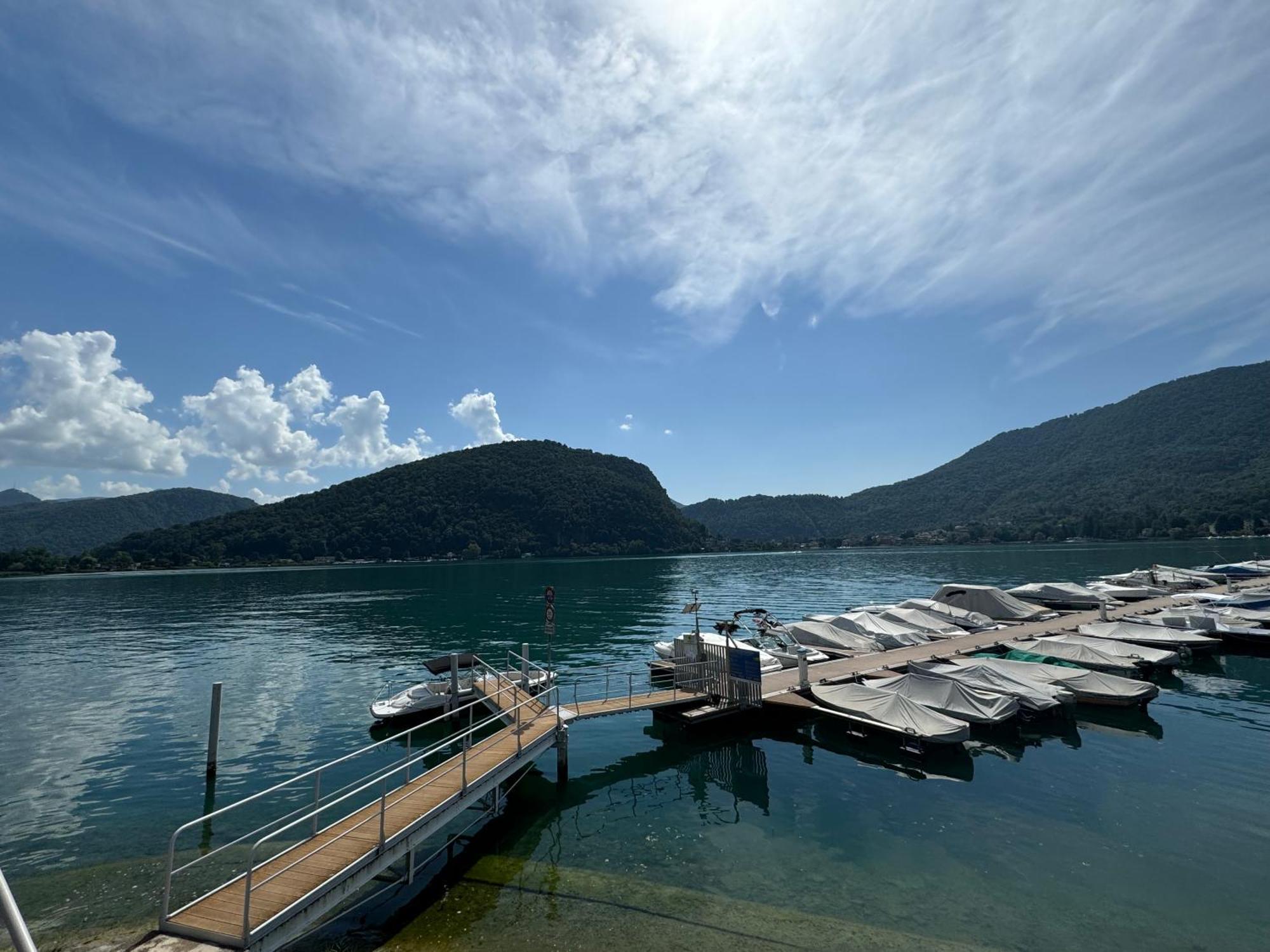 Neue Gartenwohnung Mit Sicht Auf Den Luganersee Ponte Tresa Exterior foto